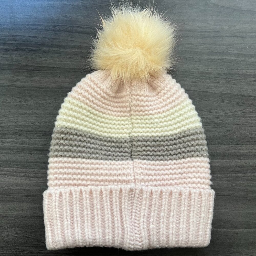 NWT Jessica Simpson Pink & Gray Beanie - Picture 2 of 3